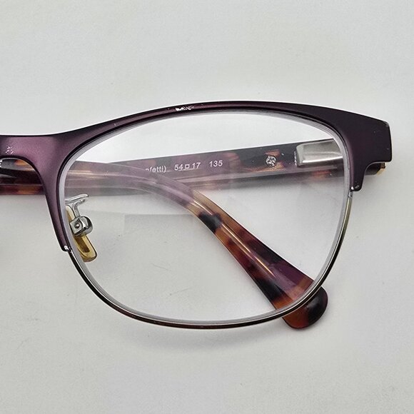 Coach HC5074 9241 Satin Purple Gold/Purple Confetti Cat Eye Eyeglasses Frame - Picture 12 of 15